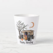 Happy Haunting | Halloween Camper | Spooky Witch Latte Mok (Voorkant)