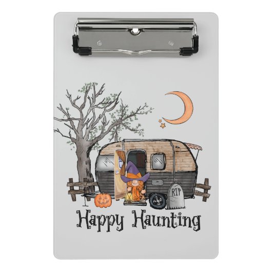 Happy Haunting | Halloween Camper | Spooky Witch Mini Klembord (Voorkant)