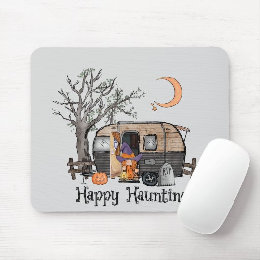 Happy Haunting | Halloween Camper | Spooky Witch Muismat (Met muis)