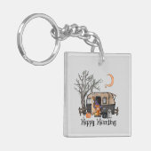 Happy Haunting | Halloween Camper | Spooky Witch Sleutelhanger (Voorkant Links)