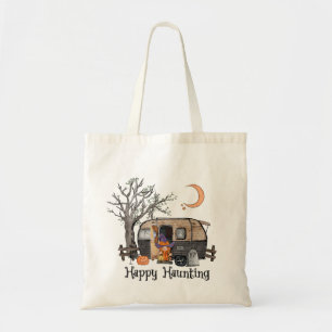 Happy Haunting Halloween Camper Spooky Witch Tote Bag
