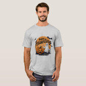 Happy Haunting Halloween Design T-shirt (Voorkant volledig)