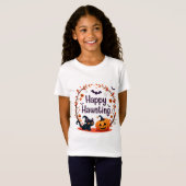Happy Haunting Halloween Design T-shirt (Voorkant volledig)