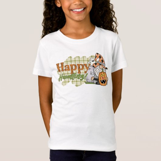 Happy Haunting Halloween Gnome T-shirt (Voorkant)