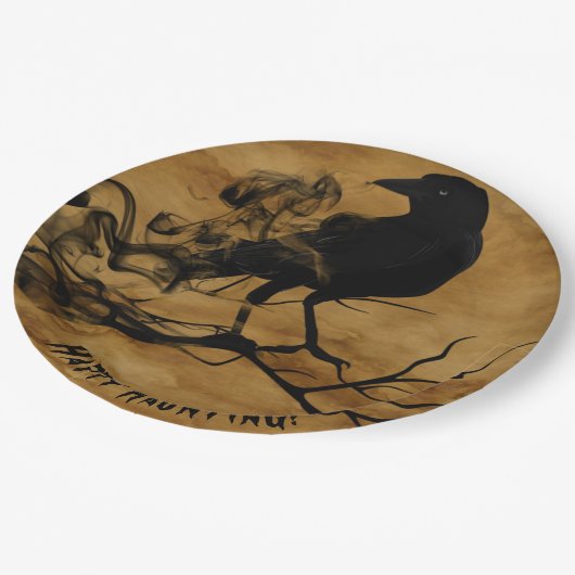 Happy Haunting Halloween Papieren Bordje (Gekanteld)