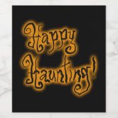 Happy Haunting! | Halloween Wijn Etiket (Enkel label)