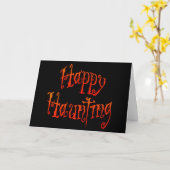 Happy Haunting Kaart (Gele Bloem)