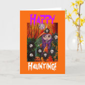 Happy Haunting! Kaart (Gele Bloem)