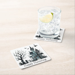 Happy Haunting Kartonnen Onderzetters