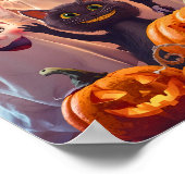 Happy Haunting - Kinder Halloween Poster (Hoek)