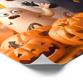 Happy Haunting - Kinder Halloween Poster (Hoek)
