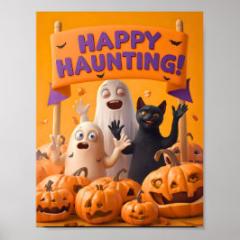 Happy Haunting - Kinder Halloween Poster