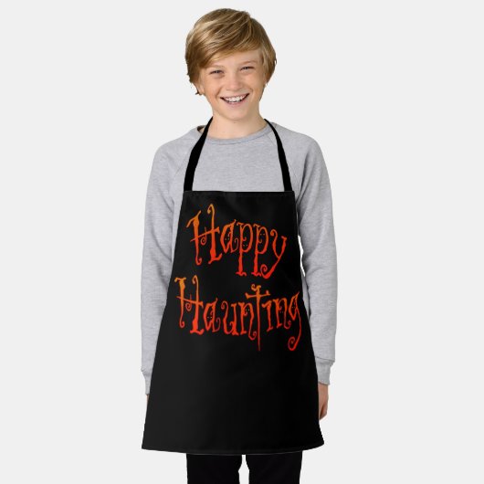 Happy Haunting Kinder schort (Gedragen)