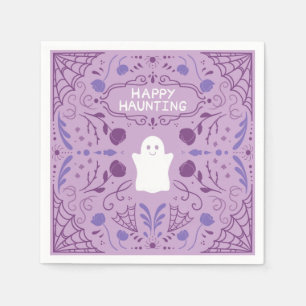 "Happy Haunting" Mooie Halloween Geest Papieren Bo Servet
