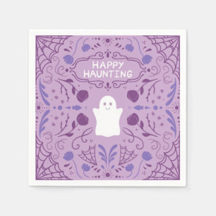 "Happy Haunting" Mooie Halloween Geest Papieren Bo Servet