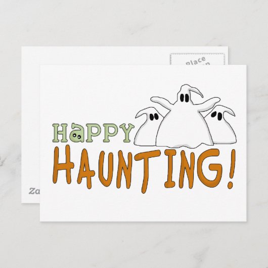 Happy Haunting-overhemden en -cadeaus Briefkaart (Voorkant / Achterkant)