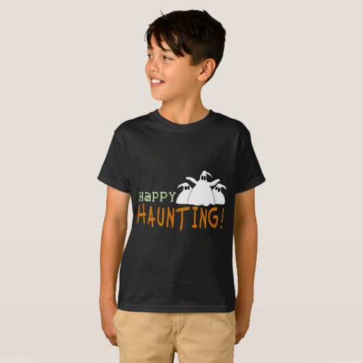 Happy Haunting-overhemden en -cadeaus T-shirt (Voorkant volledig)