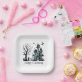 Happy Haunting Papieren Bordje (Feest)