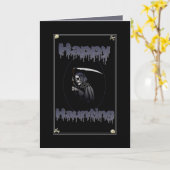 Happy Haunting Reaper Kaart (Gele Bloem)