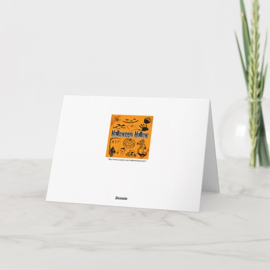 Happy Haunting Reaper Wenskaart Kaart (Achterkant)