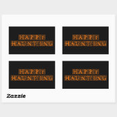 Happy Haunting Rechthoekige Sticker (Vel)