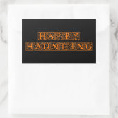 Happy Haunting Rechthoekige Sticker (Tas)