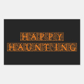Happy Haunting Rechthoekige Sticker (Voorkant)