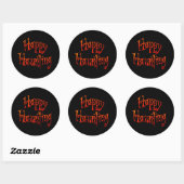 Happy Haunting Ronde Sticker (Vel)