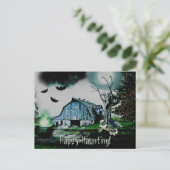 *~* Happy Haunting Skulls HALLOWEEN Briefkaart (Staand voorkant)