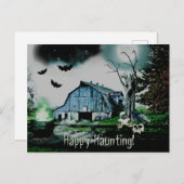 *~* Happy Haunting Skulls HALLOWEEN Briefkaart (Voorkant / Achterkant)