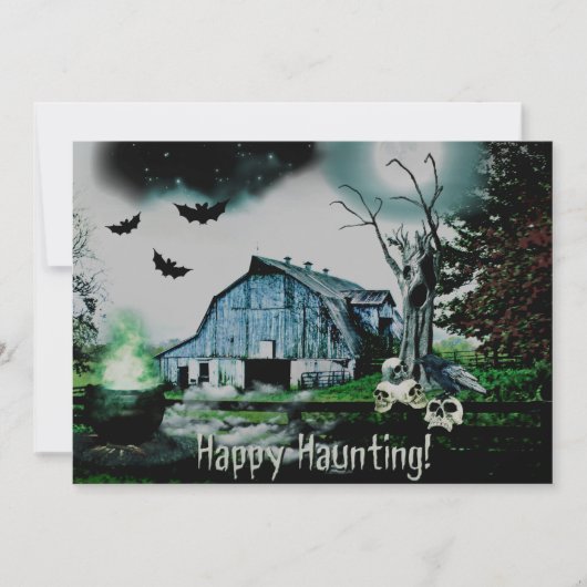 *~* Happy Haunting Skulls HALLOWEEN CARD (Voorkant)