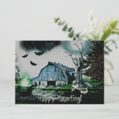 *~* Happy Haunting Skulls HALLOWEEN CARD (Staand voorkant)