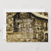 Happy Haunting Spooky Ghosts Kaart (Voorkant)