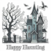 Happy Haunting Sticker (Voorkant)