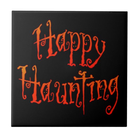 Happy Haunting Tegeltje (Voorkant)