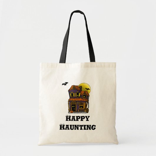 Happy Haunting Trick or treat Canvas Tote Bag (Voorkant)