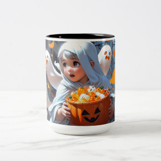 Happy Haunting! Tweekleurige Koffiemok