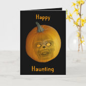 Happy Haunting Wenskaart Kaart (Gele Bloem)