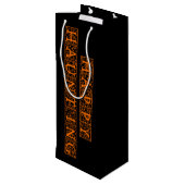 Happy Haunting Wijn Cadeautas (Achterkant Gekanteld)