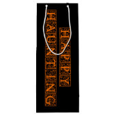 Happy Haunting Wijn Cadeautas (Achterkant)