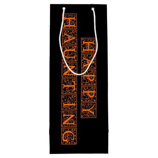 Happy Haunting Wijn Cadeautas (Achterkant)