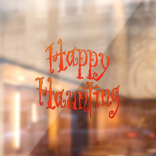 Happy Haunting Window Cling Raamsticker (Vel 2)