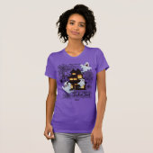 Happy Haunting Women's Halloween Ghost T-shirt T-S (Voorkant volledig)