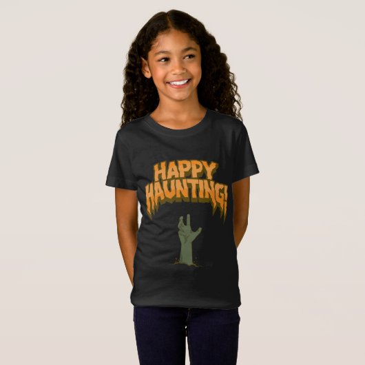 Happy Haunting, Zombie! T-shirt (Voorkant volledig)