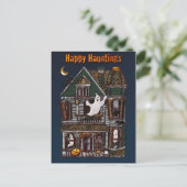 Happy Hauntings Hauntings Haunting House Post Card Briefkaart (Staand voorkant)
