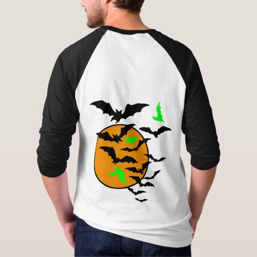 Happy Hauntings | Trick or treat Halloween Bats T-shirt (Achterkant)