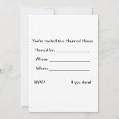 Happy Hauntings - Uitnodiging voor het Huis van Af (Achterkant)