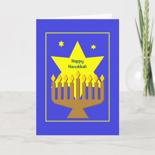 Happy Hauunukah Menorah Kaart (Voorkant)