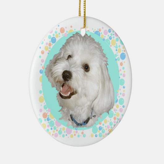 Happy Havanese Keramisch Ornament (Rechts)