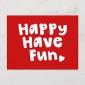 Happy have Fun Briefkaart (Voorkant)